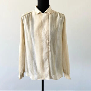 Vintage Elite Made in Canada Striped  Blouse